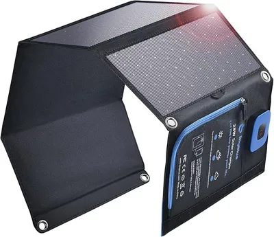 BigBlue 28W review: el cargador solar plegable más vendido para mochila (USB-C + USB-A, IP44)