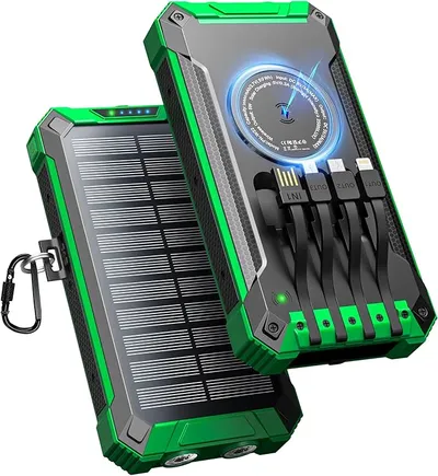 Genmifly 26800mAh Solar review: power bank con panel + carga inalámbrica + linterna LED (40 €)